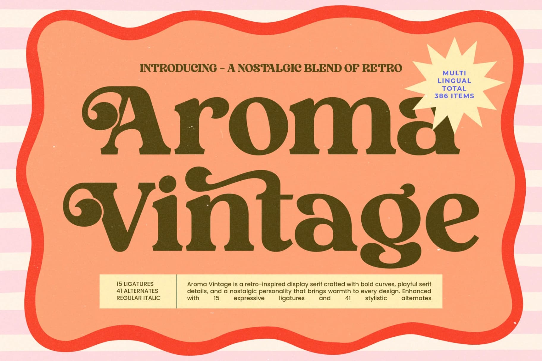 Preview 1 for Aroma Vintage - Retro Display Serif