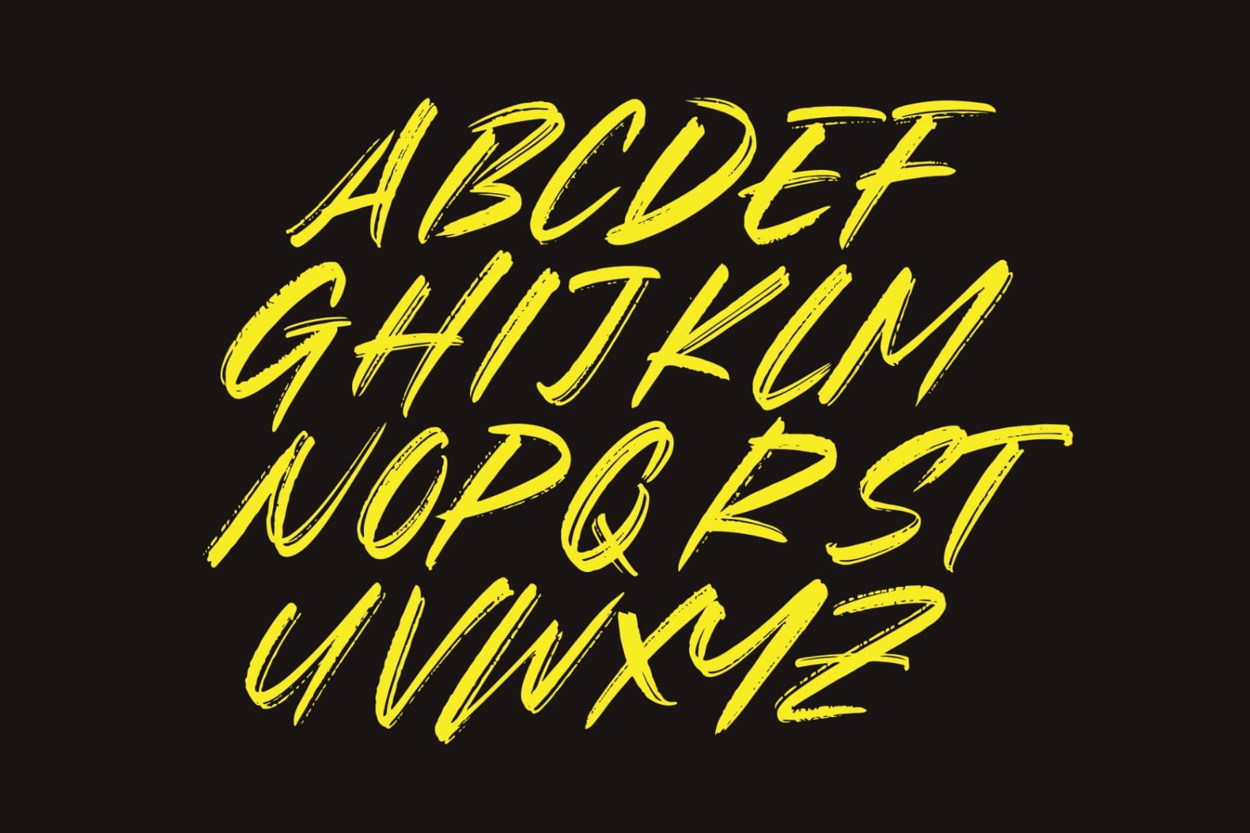 Preview 11 for Broken Khemory – Display Brush Font