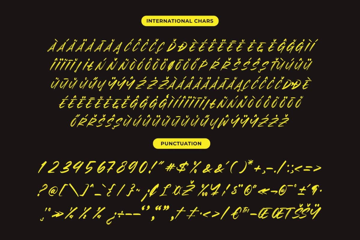 Preview 14 for Broken Khemory – Display Brush Font