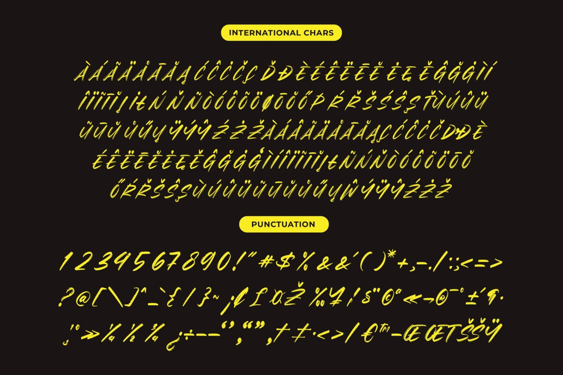 Preview 14 for Broken Khemory – Display Brush Font