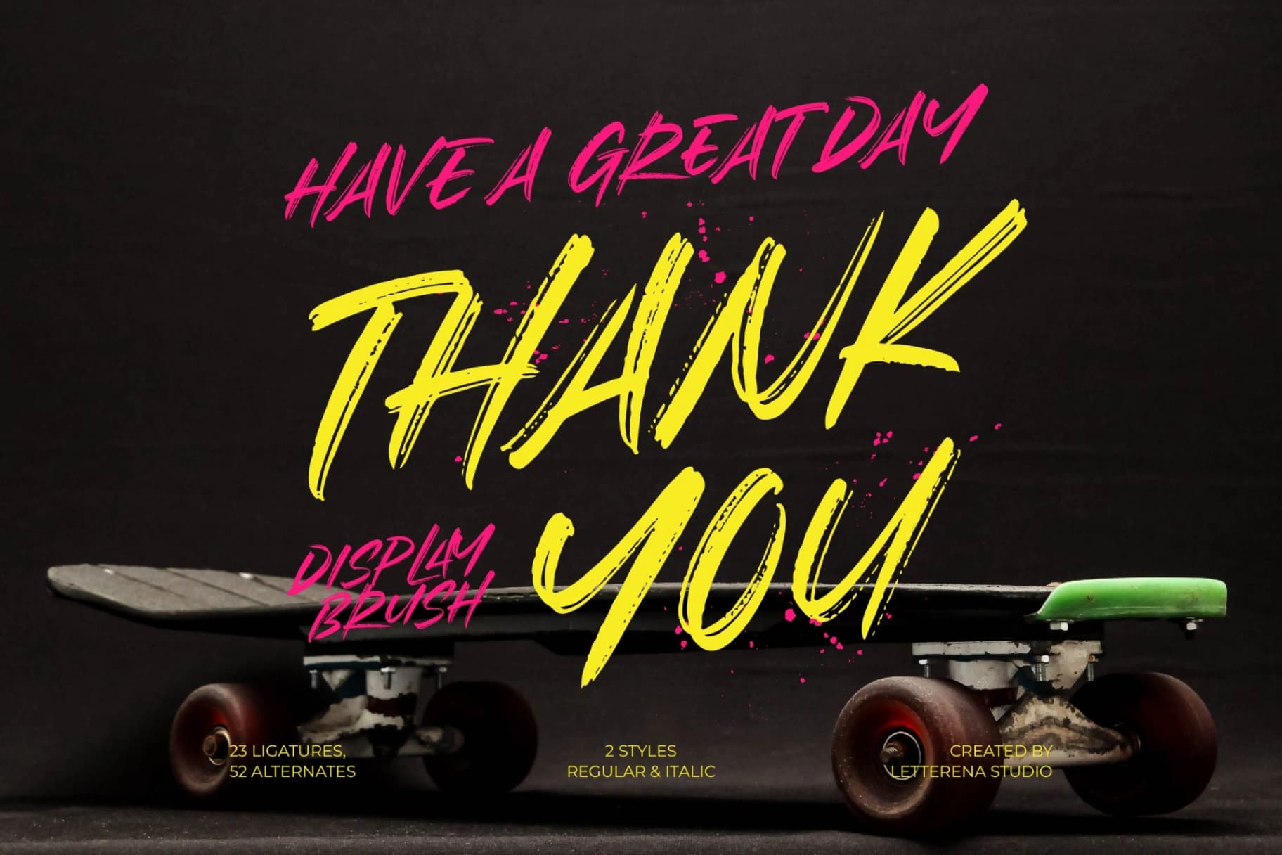 Preview 15 for Broken Khemory – Display Brush Font