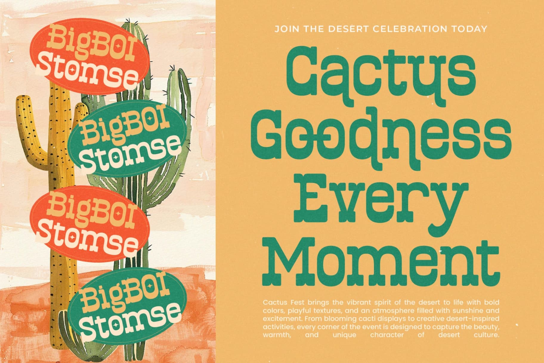 Preview 9 for Bigboi Stomse - Western Vintage Font