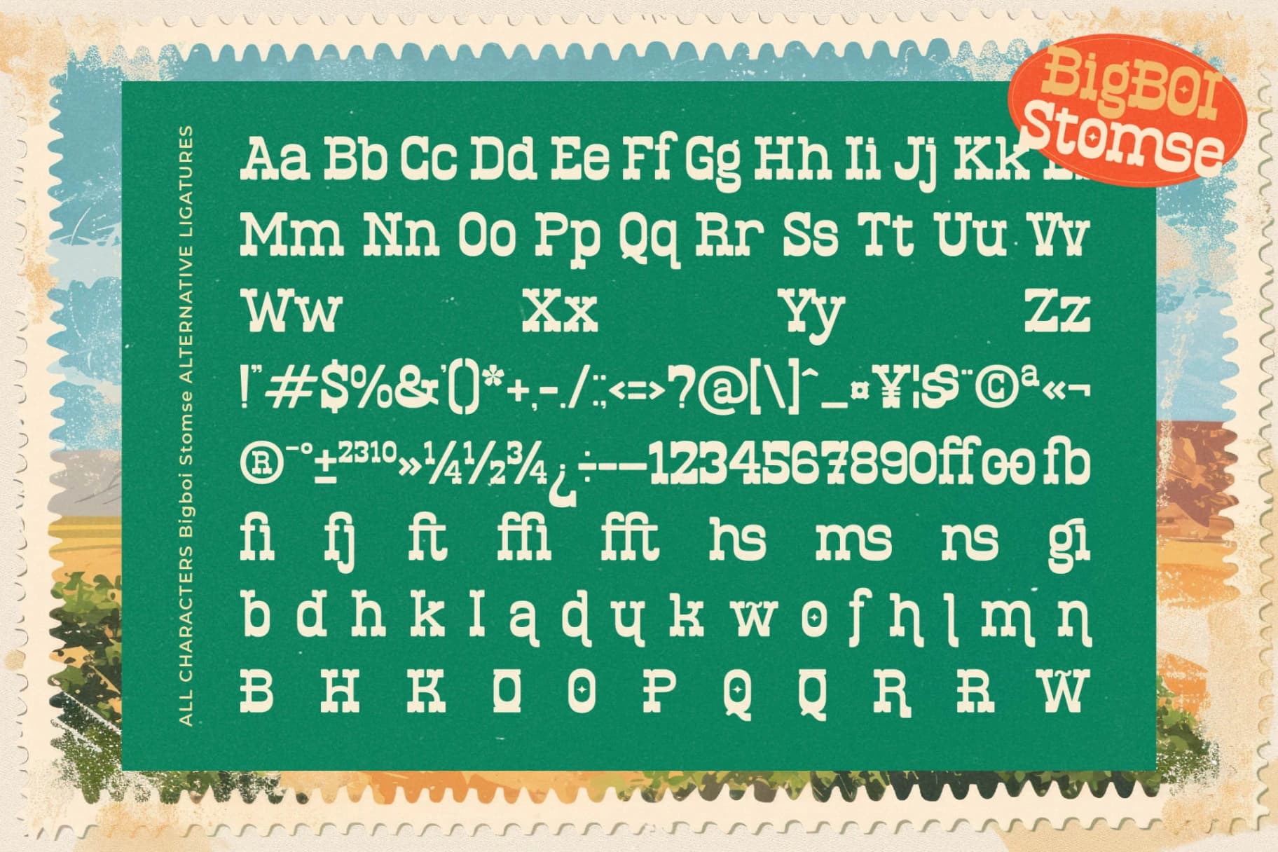 Preview 15 for Bigboi Stomse - Western Vintage Font
