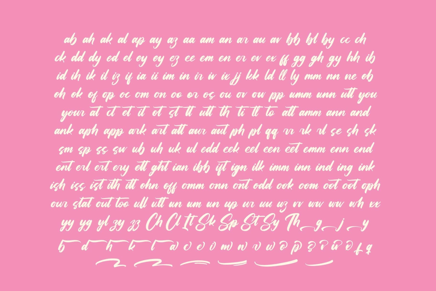 Preview 14 for Pinkan Twistera – Modern Brush Script Font