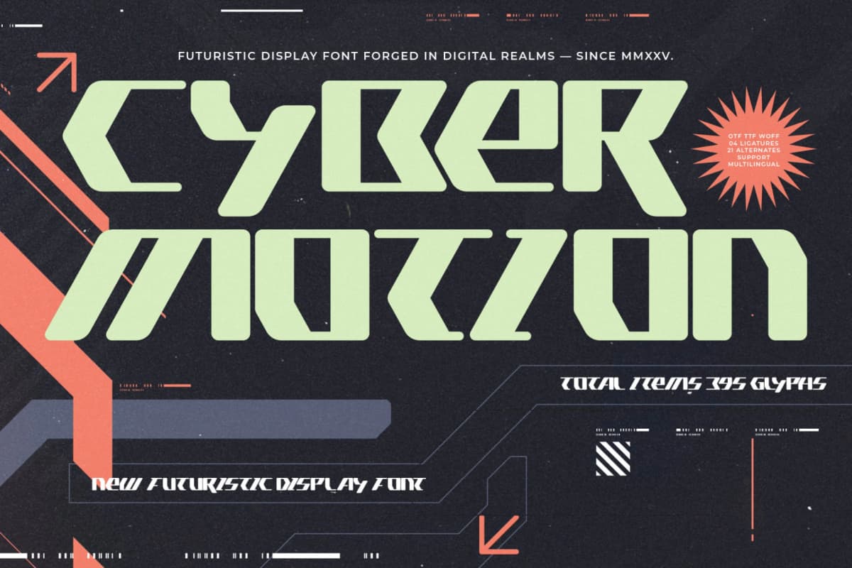 Preview 1 for Cyber Motion - New Futuristic Display Font
