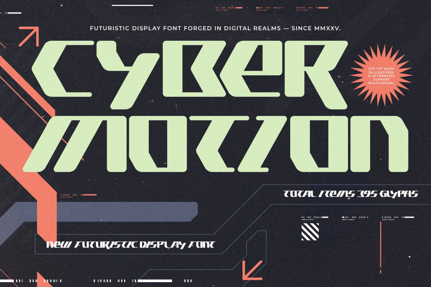 Preview of Cyber Motion - New Futuristic Display Font font