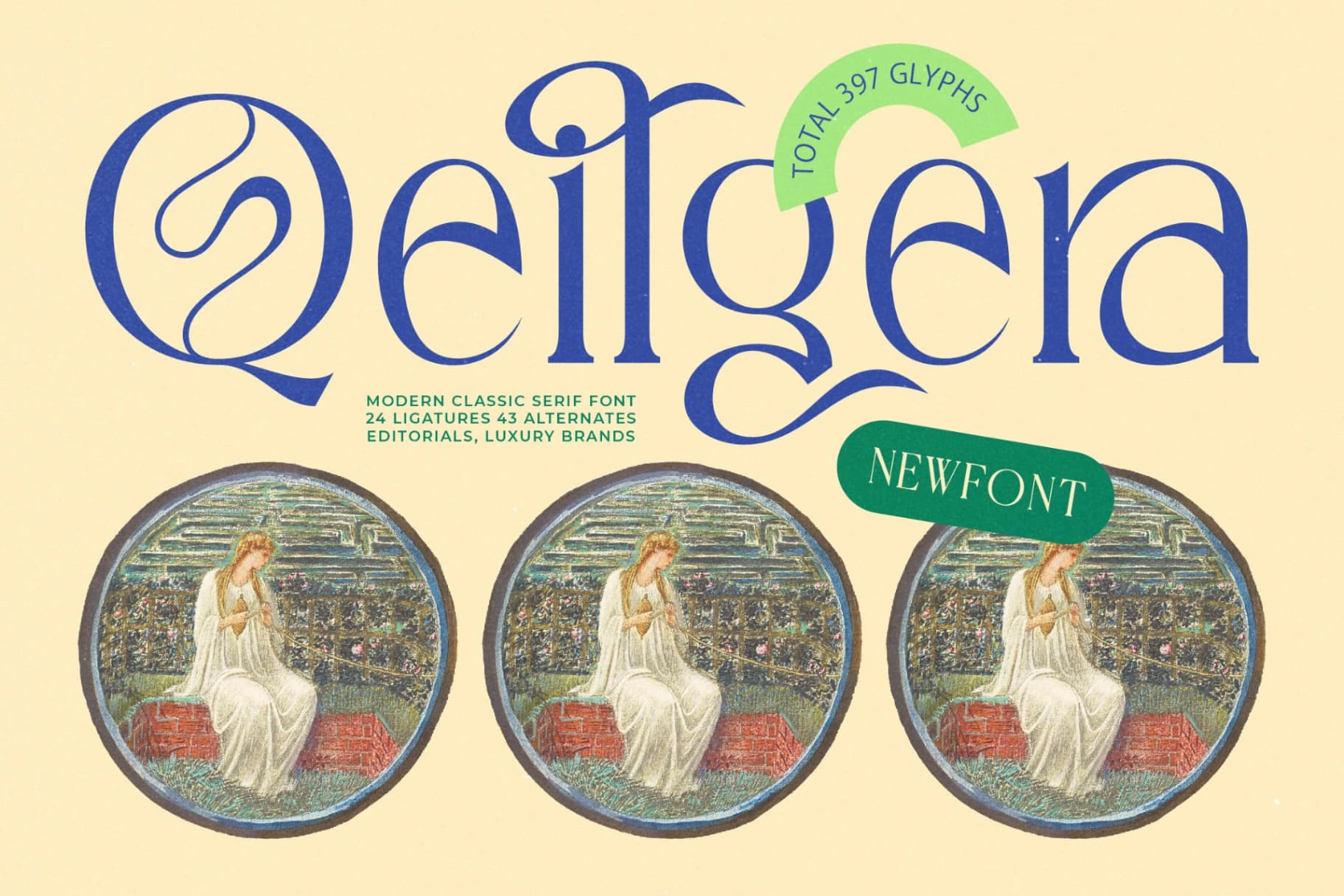 Preview 1 for Qeilgera - Modern Classic Serif Font