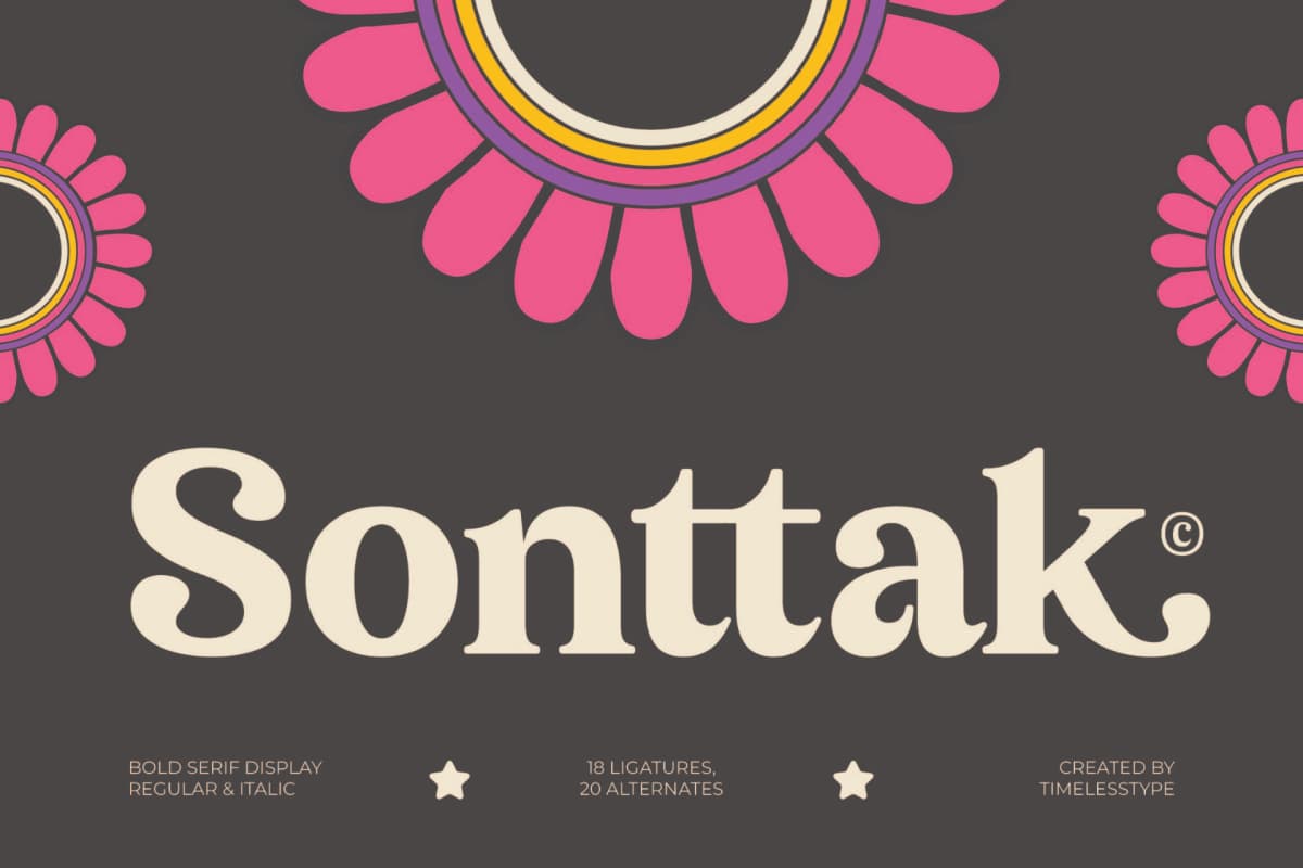 Sonttak - Bold Serif Display Font font preview 1