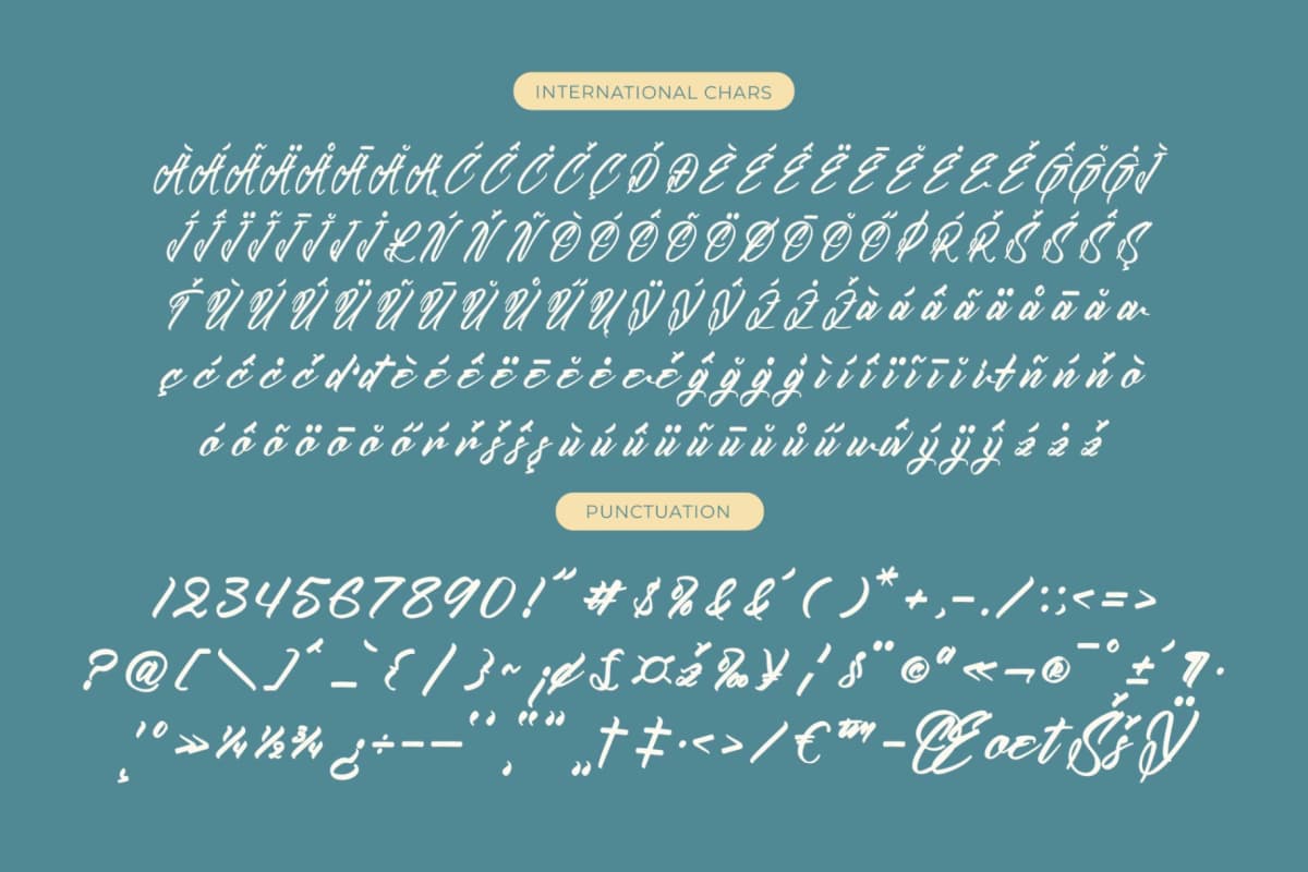 Kamperly Vacation - Bold Calligraphy Font font preview 14