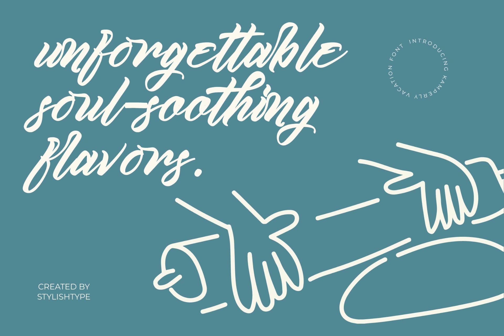 Preview 12 for Kamperly Vacation - Bold Calligraphy Font