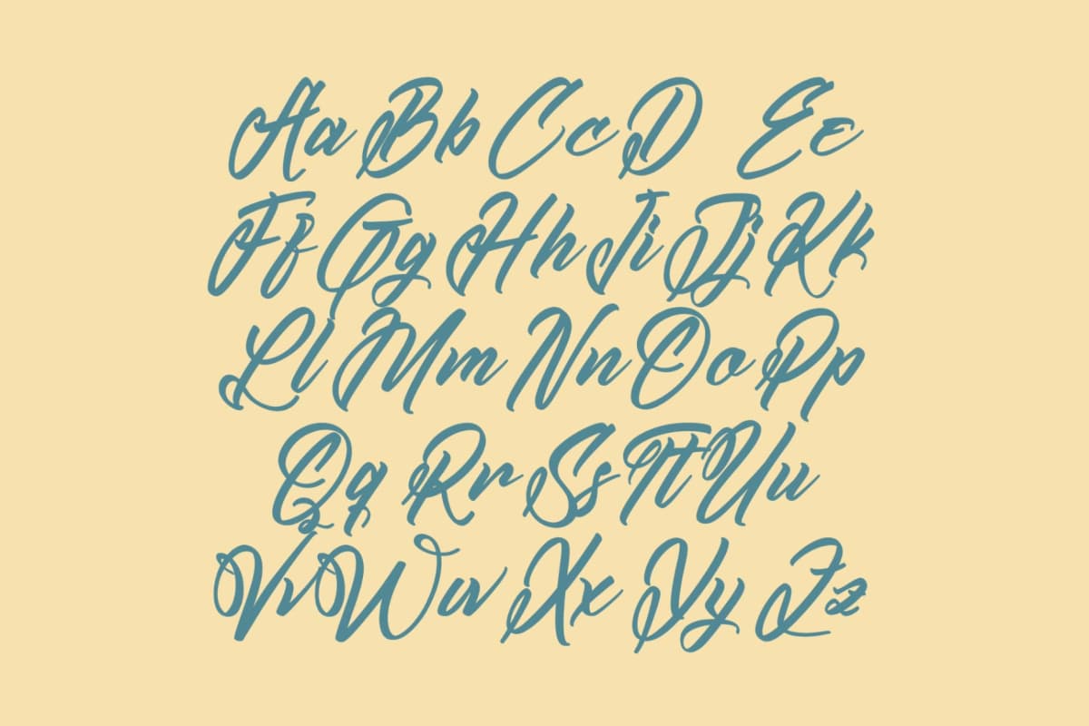 Kamperly Vacation - Bold Calligraphy Font font preview 9