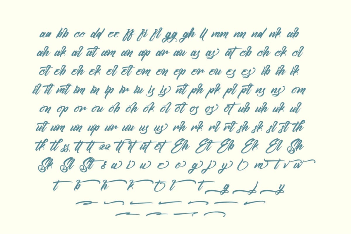 Kamperly Vacation - Bold Calligraphy Font font preview 13