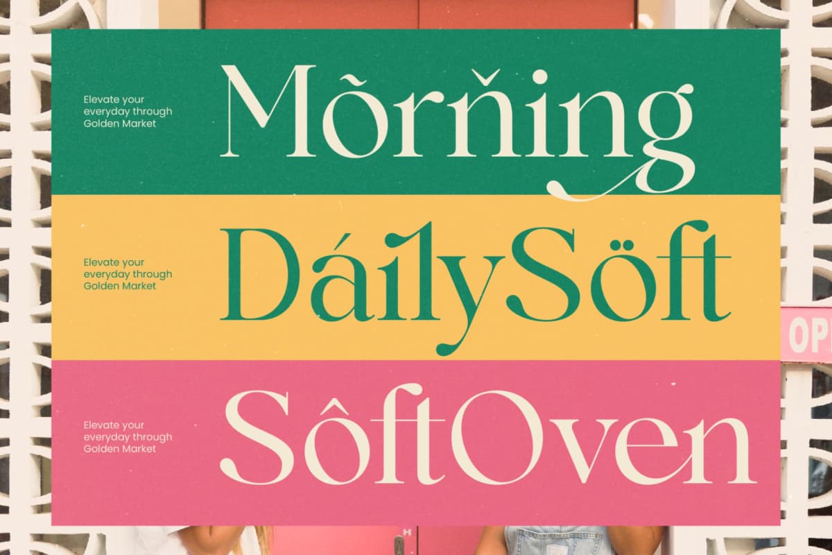 Market Golden - Elegant Serif Font font preview 11