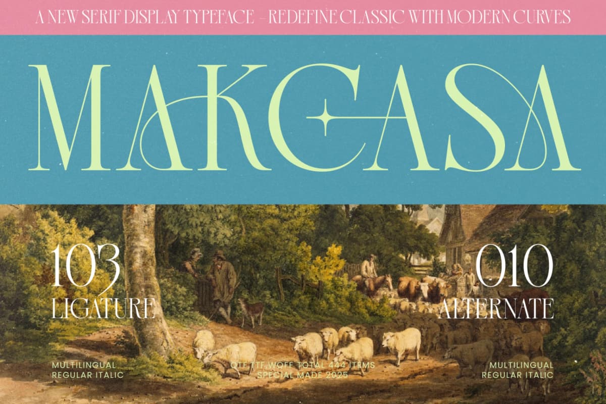 Makcasa New Serif Display Typeface font preview 1