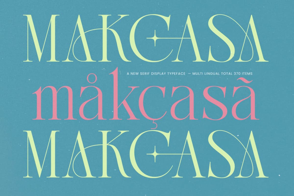 Makcasa New Serif Display Typeface font preview 8