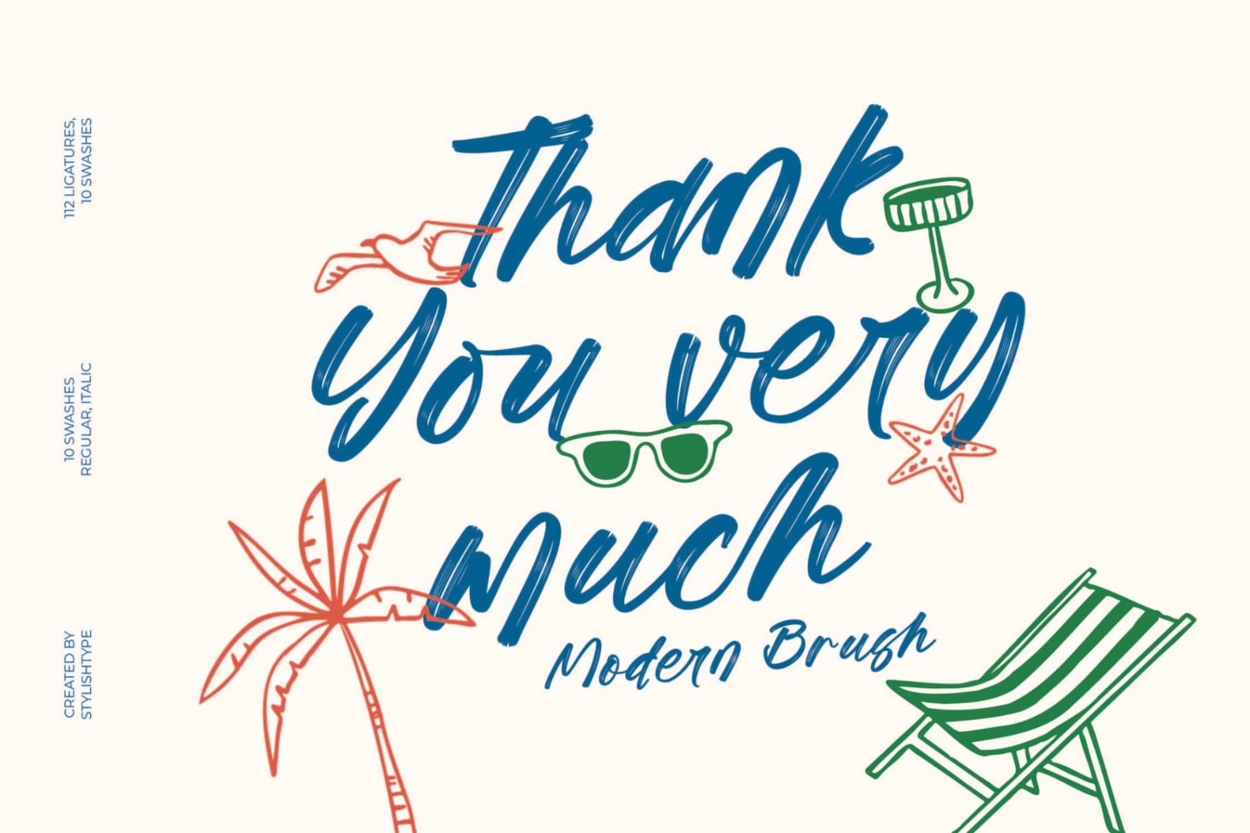 Preview 15 for Tropics Sometimes Beaches - Modern Brush Font