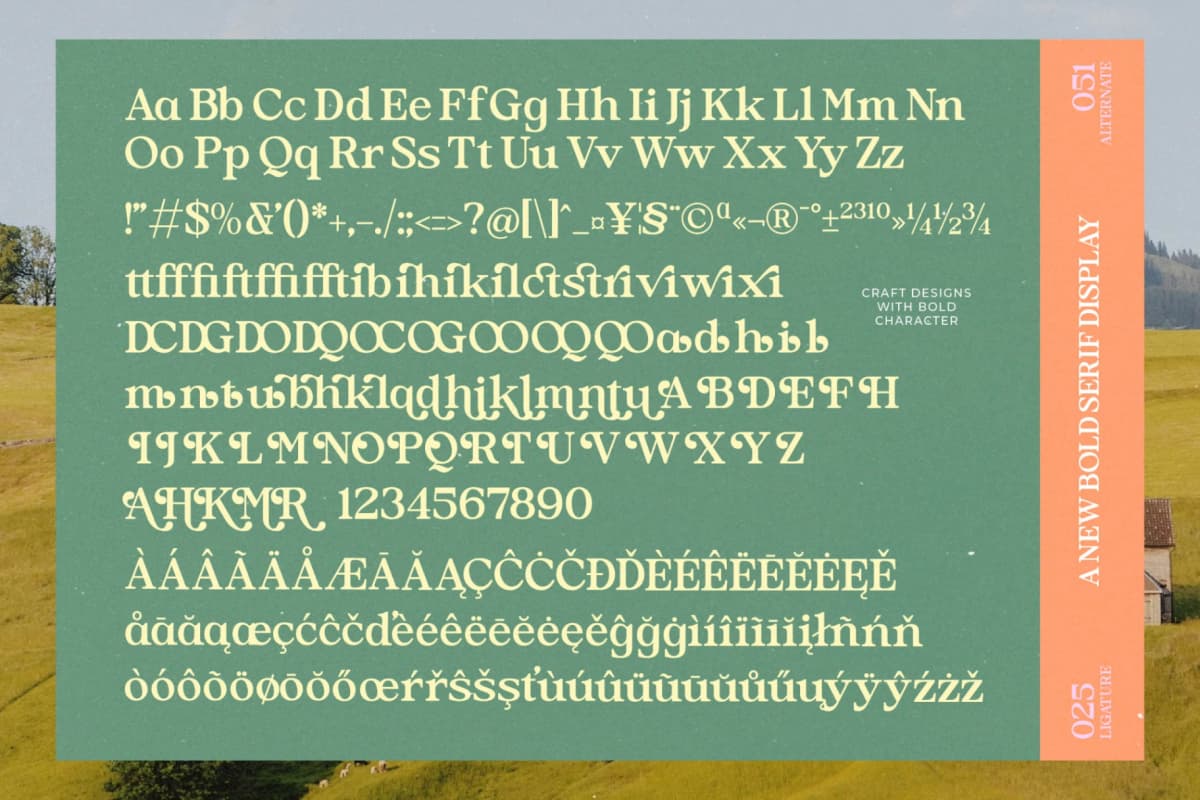 Heritale Aubrey - New Bold Serif Display Font font preview 15