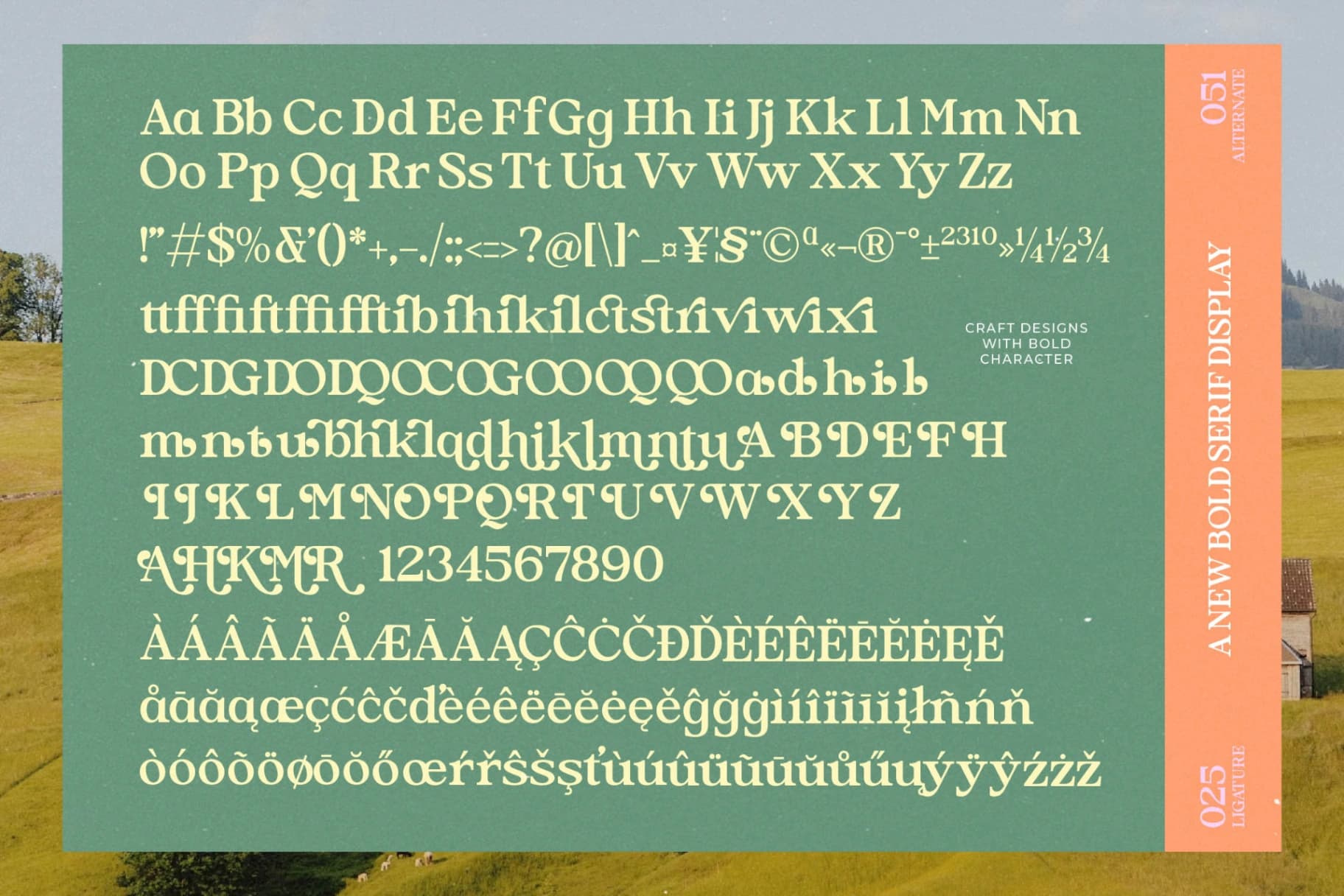 Preview 15 for Heritale Aubrey - New Bold Serif Display Font