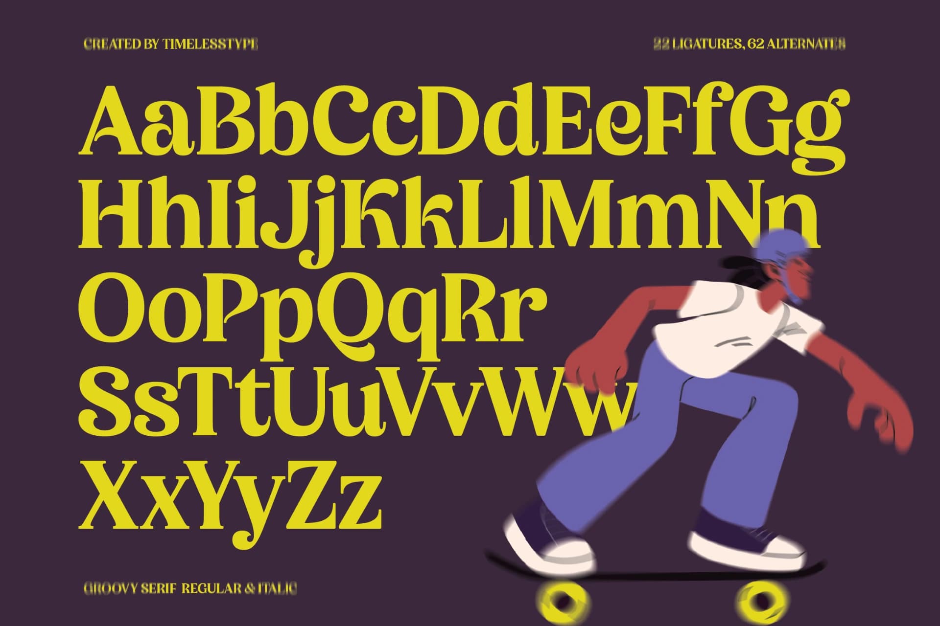 Preview 9 for Bikers - Groovy Serif Display Font