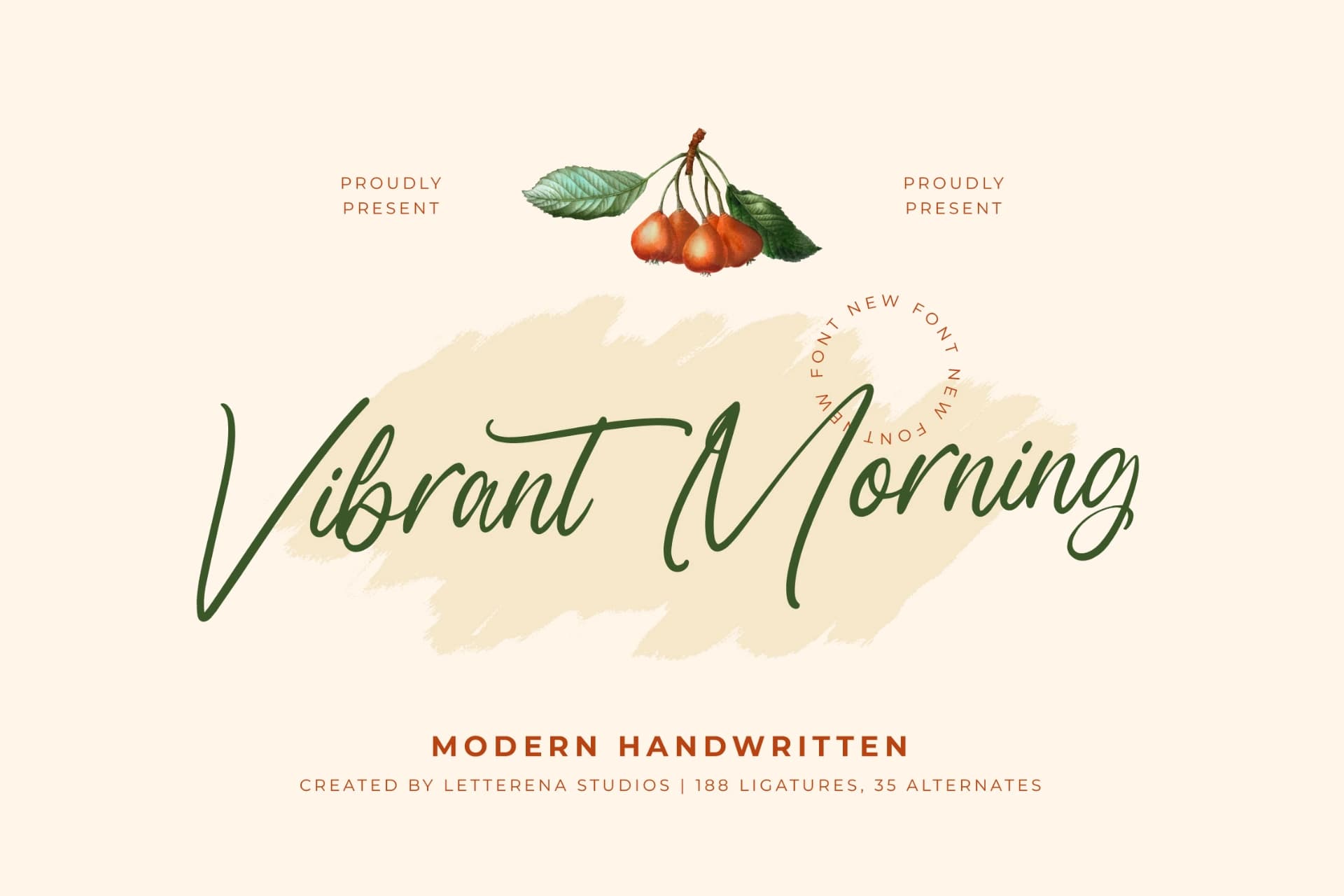 Preview of Vibrant Morning - Modern Handwritten Font font
