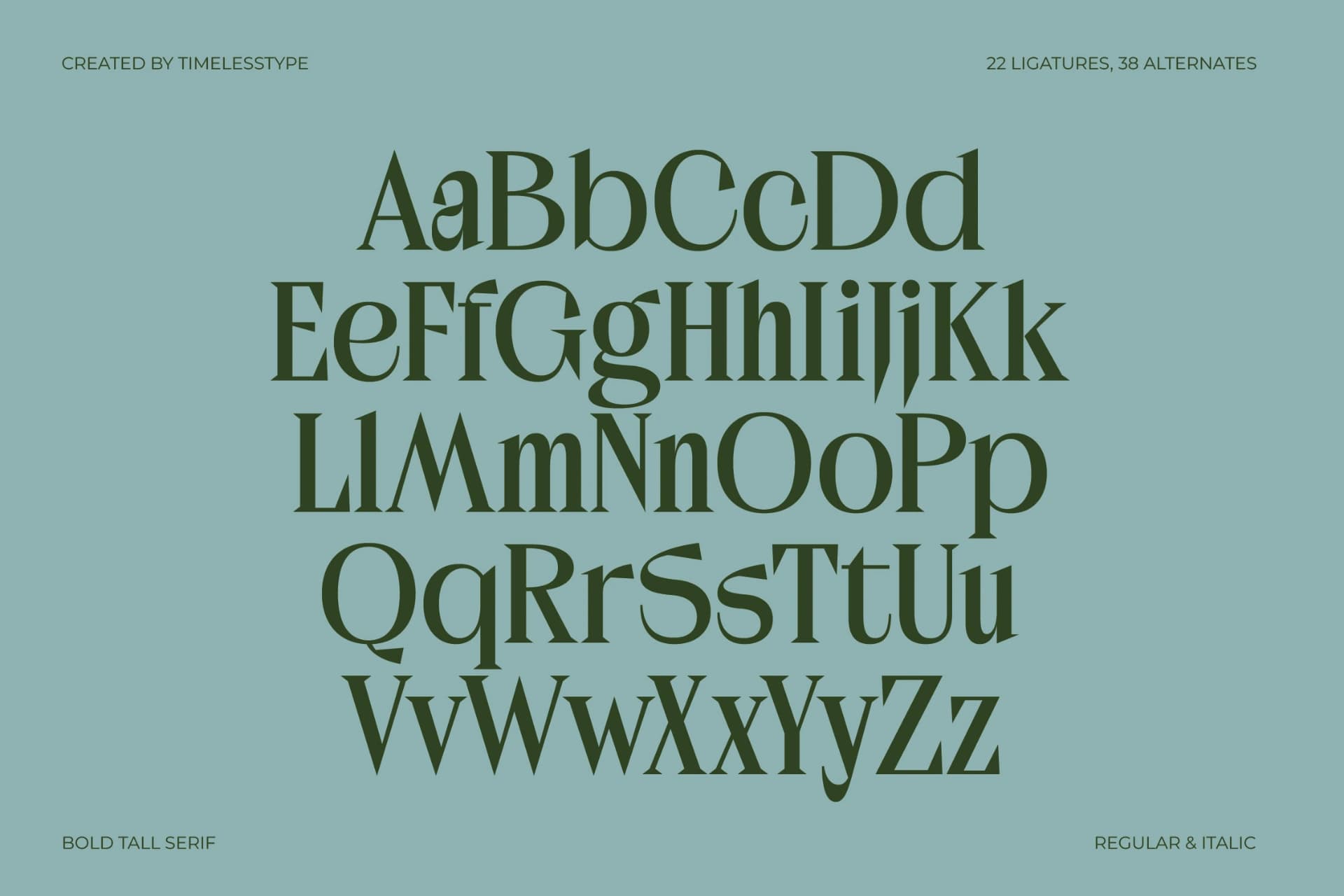 Preview 9 for Kanoffe Dramed - Bold Tall Serif Font