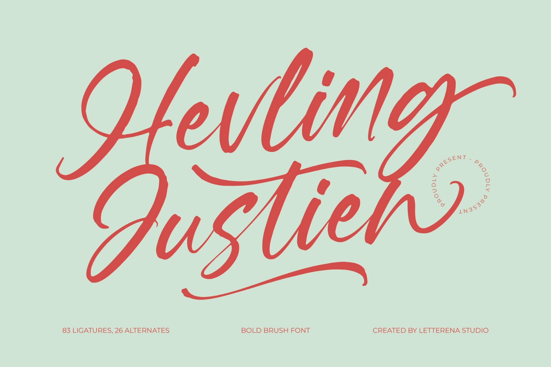 Preview of Hevling Justien – Bold Brush Font font