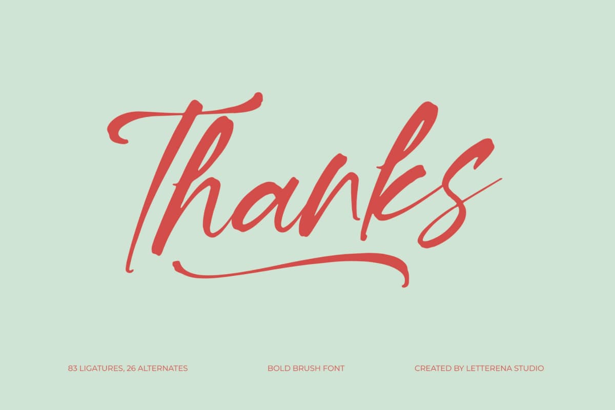 Hevling Justien – Bold Brush Font font preview 15