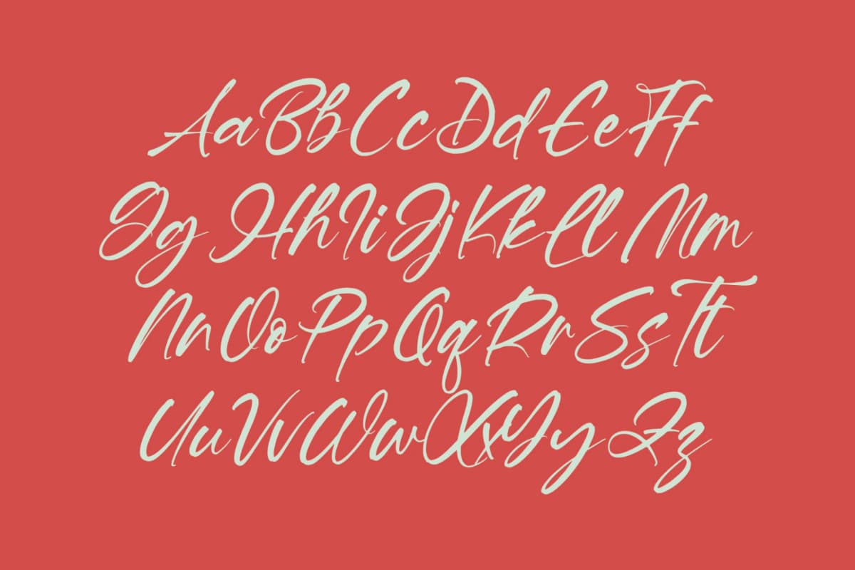 Hevling Justien – Bold Brush Font font preview 10