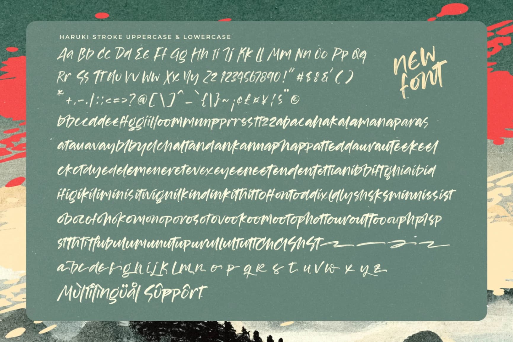 Preview 15 for Haruki Stroke - Modern Handbrush Font