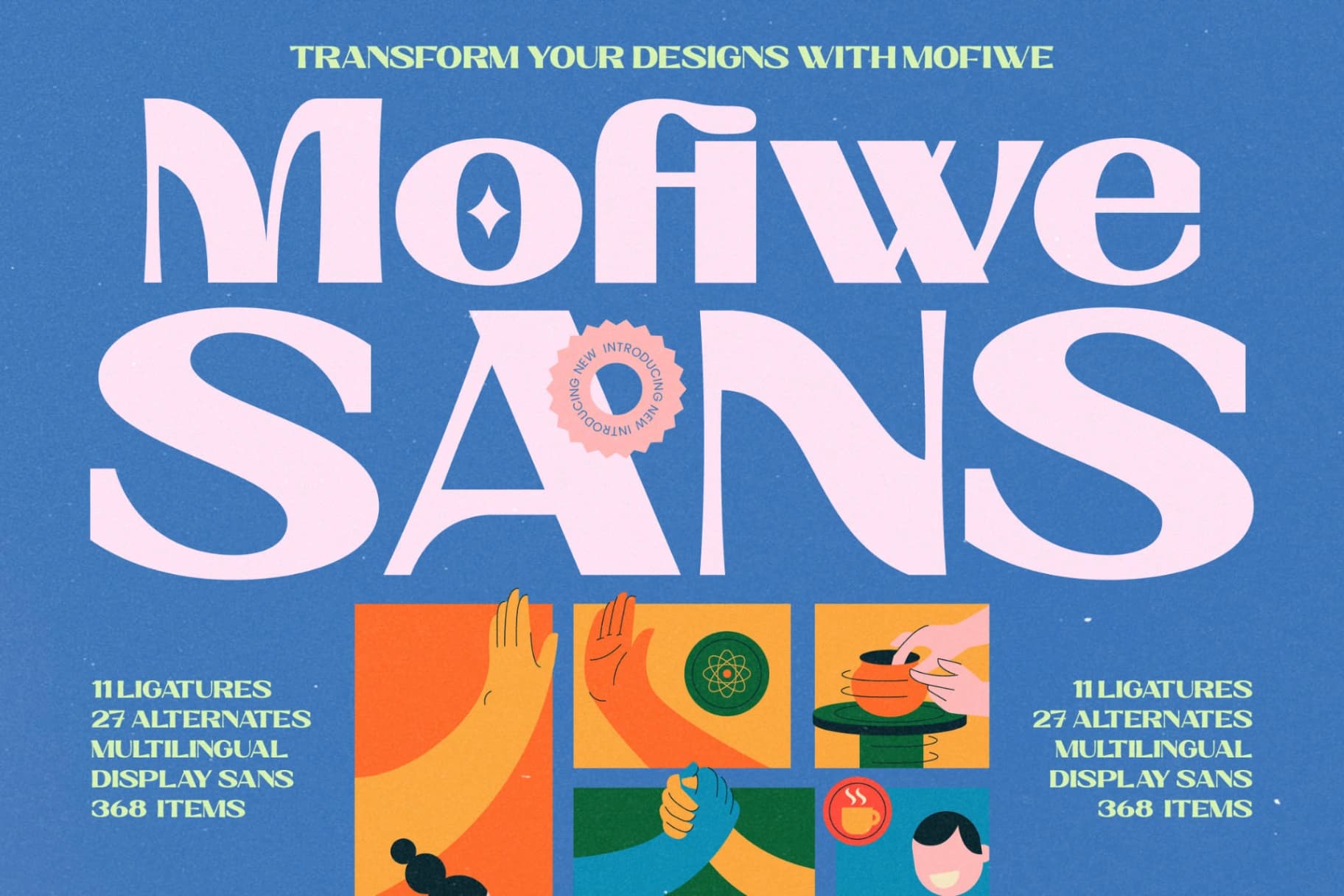 Preview of Mofiwe - Modern Display Sans Serif Font font