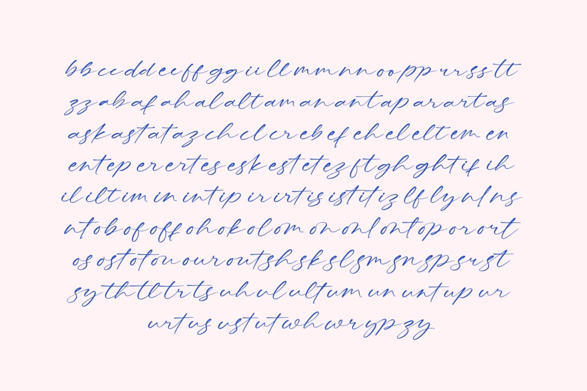 Letters Blushing Touch – Sticky Notes Font font preview 13