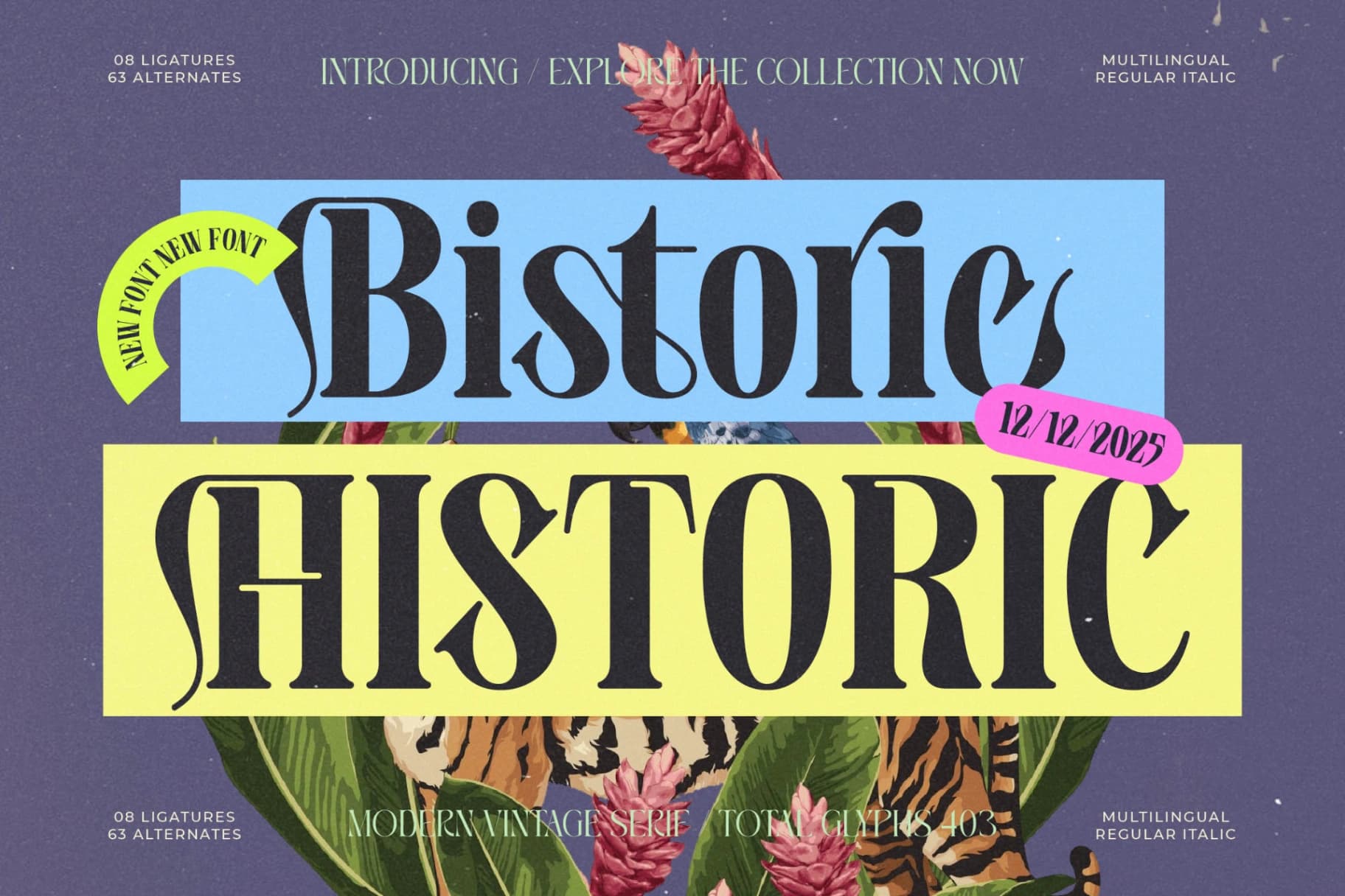 Preview of Bistoric Historic - Modern Vintage Serif font