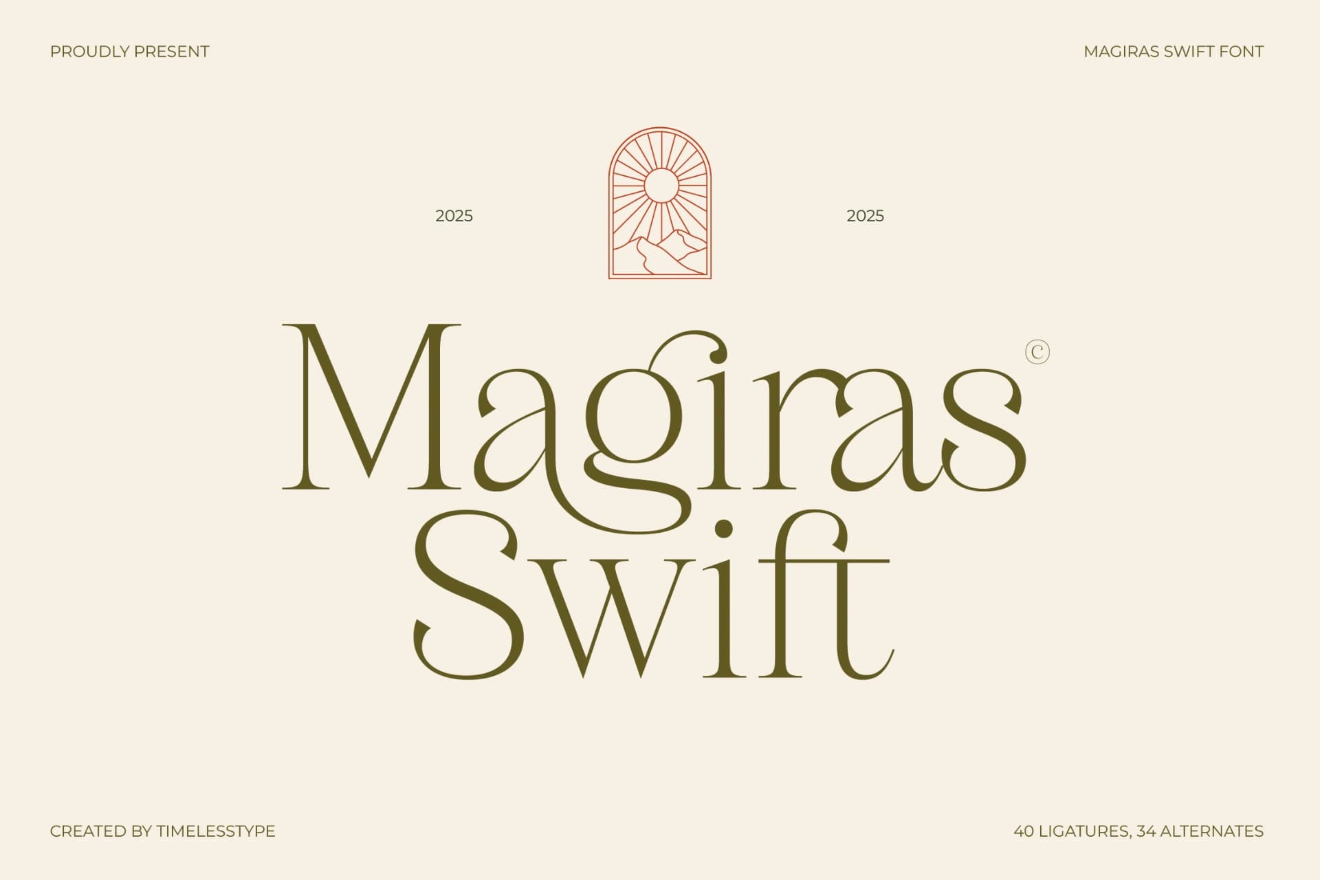 Preview of Magiras Swift - Thin Serif Font font
