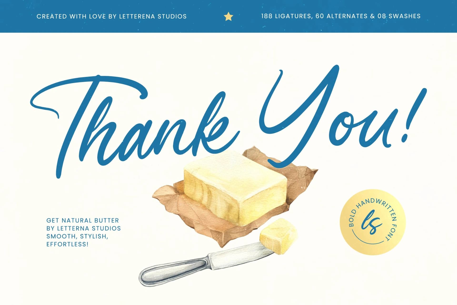 Preview 20 for Natural Butter – Bold Handwritten Font