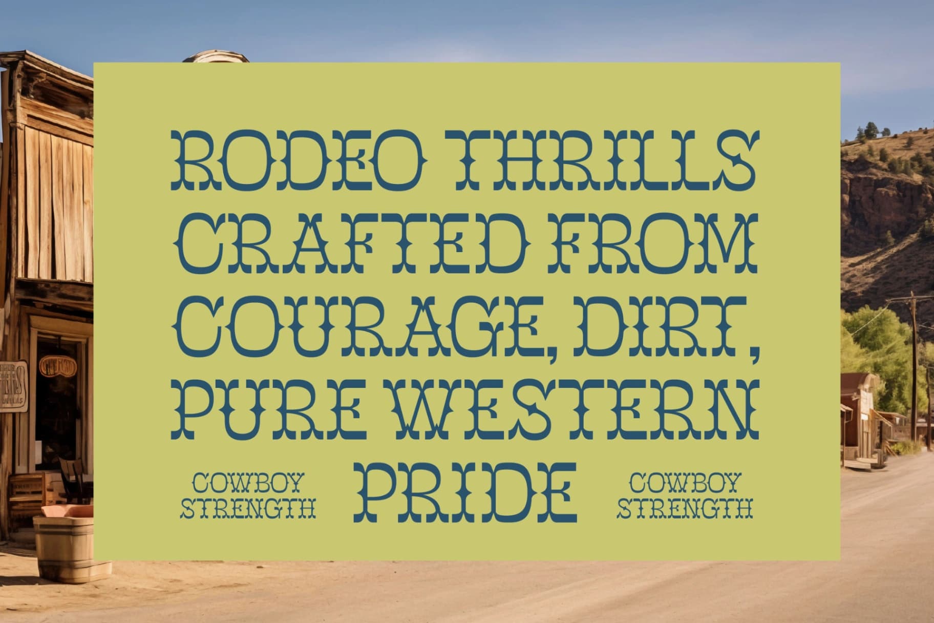 Preview 6 for Mister Cloroph - Western Vintage Font