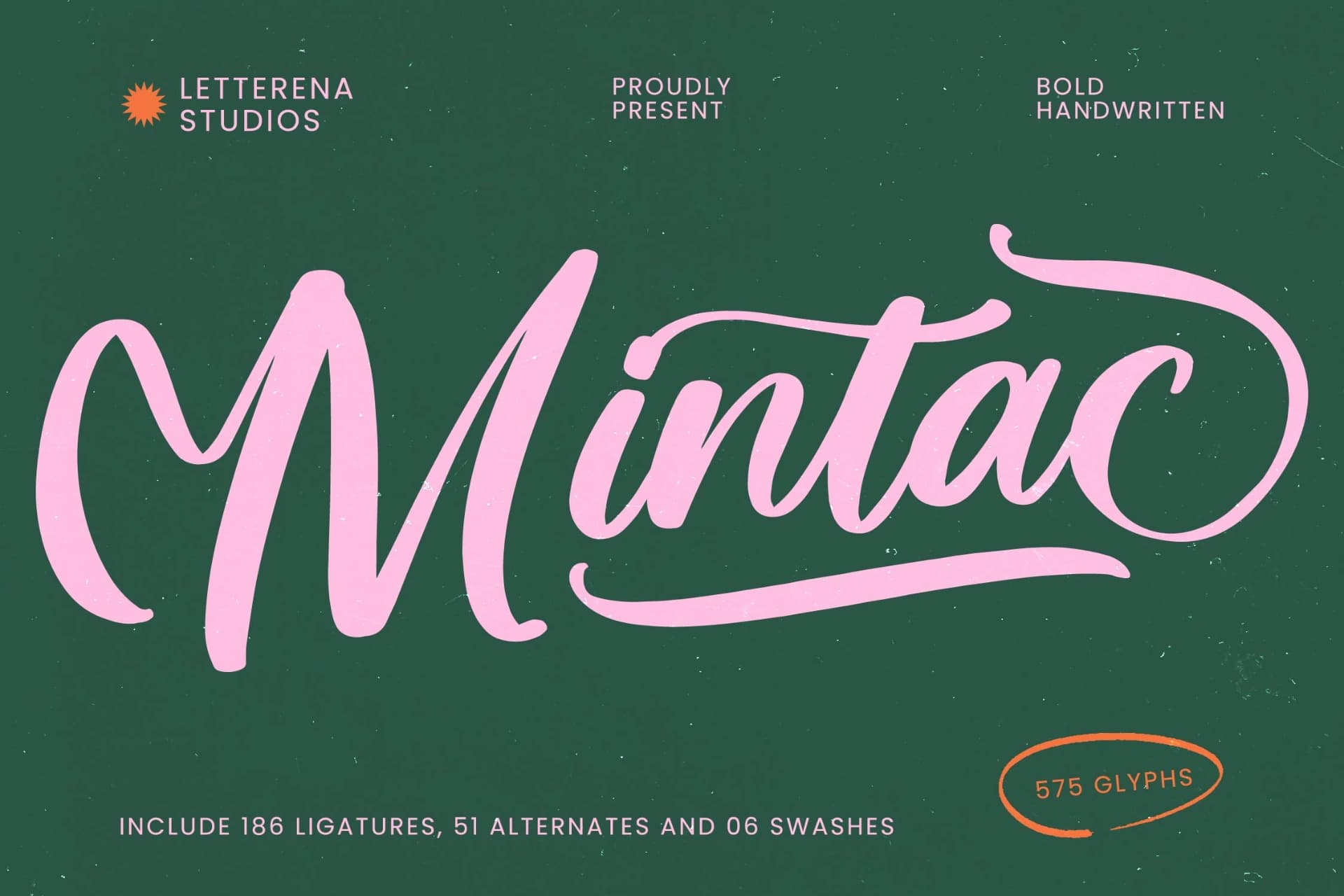 Preview of Mintac – Bold Handwritten Font font