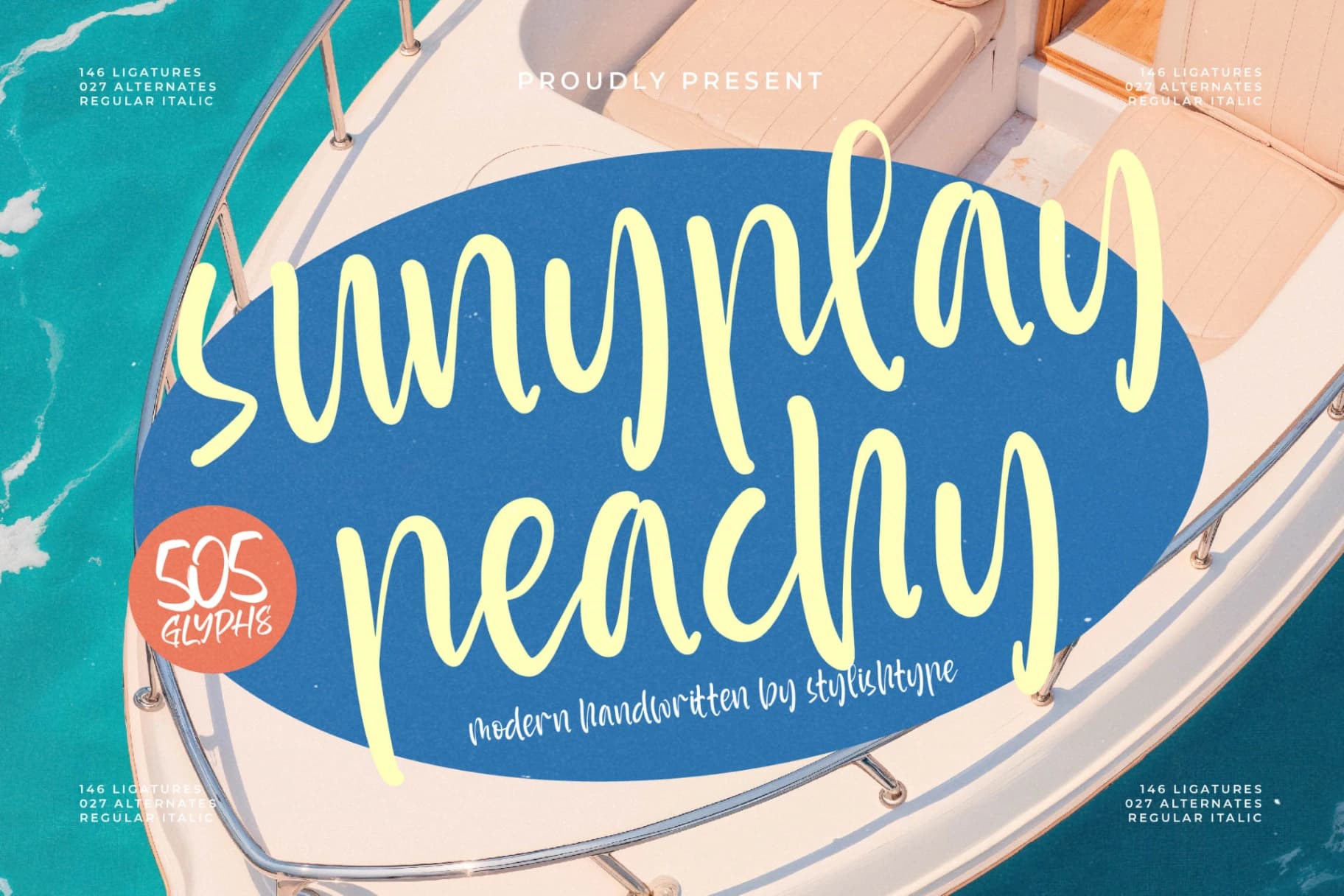 Preview of Sunyplay Peachy - Modern Handwritten Font font