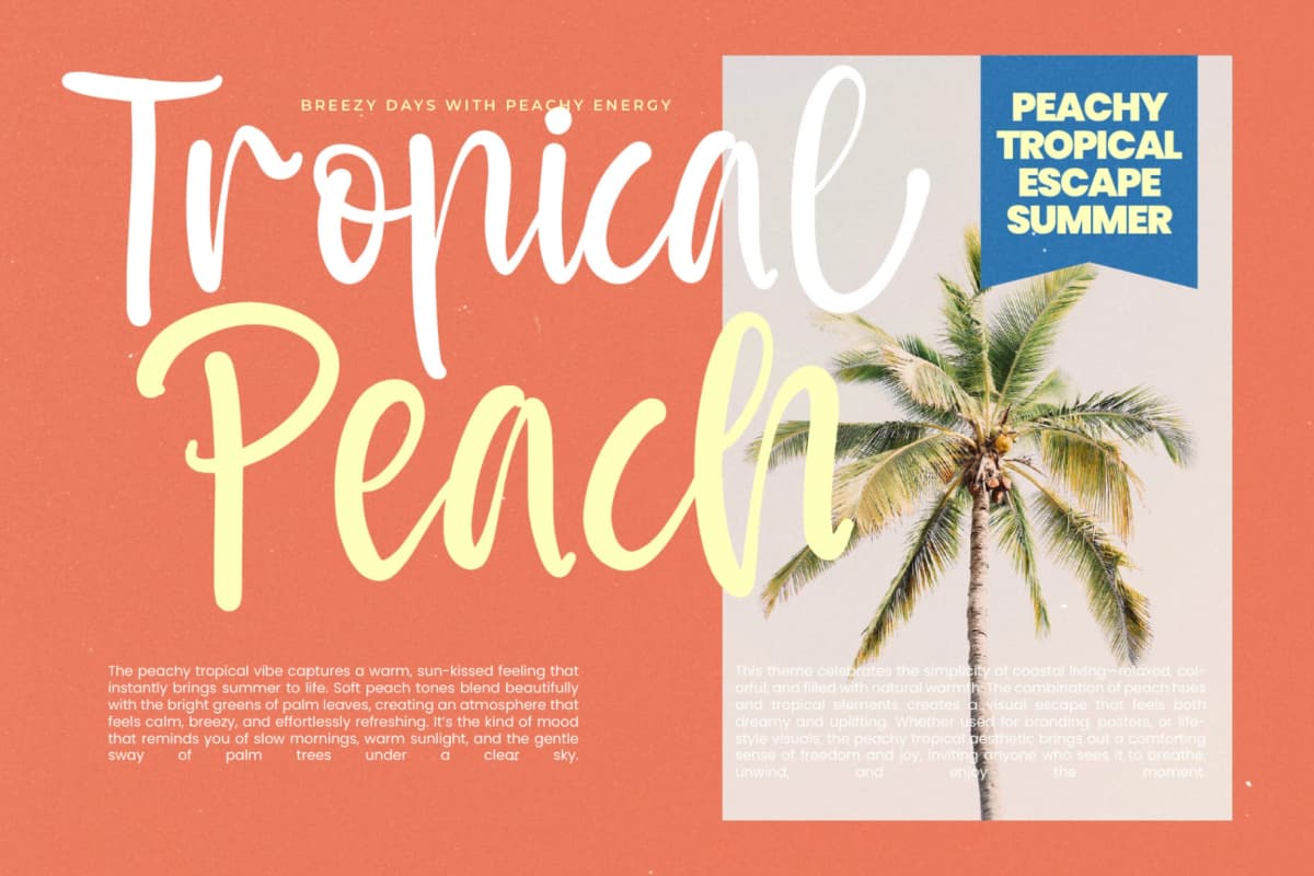 Sunyplay Peachy - Modern Handwritten Font font preview 8