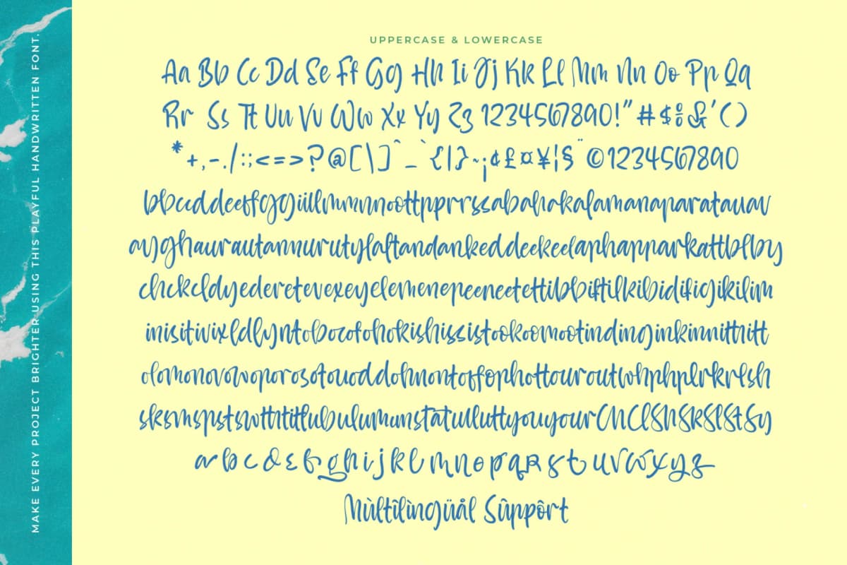 Sunyplay Peachy - Modern Handwritten Font font preview 19
