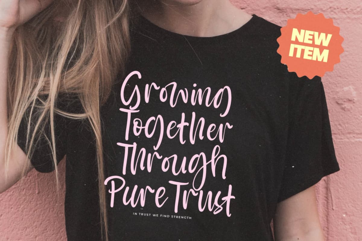 Sunyplay Peachy - Modern Handwritten Font font preview 4
