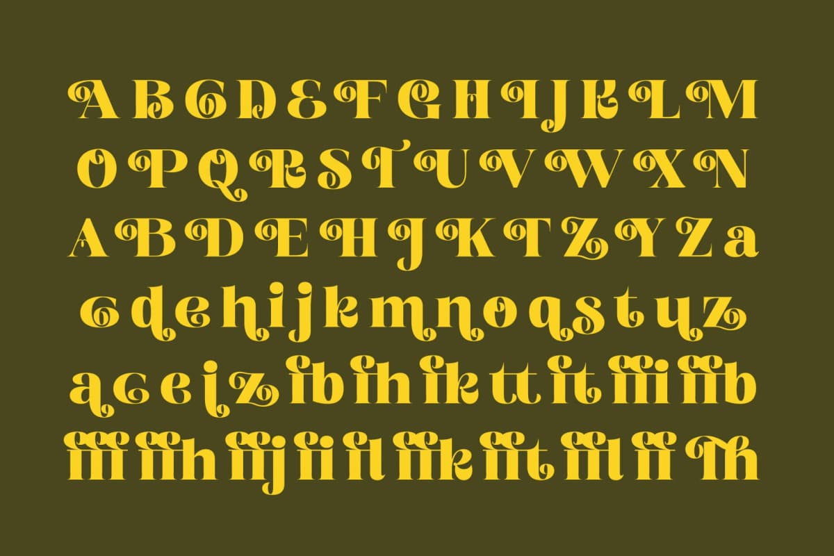 Broftin Resort - Bold Serif Display font preview 15