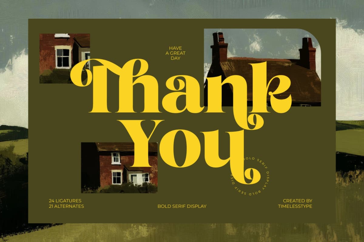 Broftin Resort - Bold Serif Display font preview 20