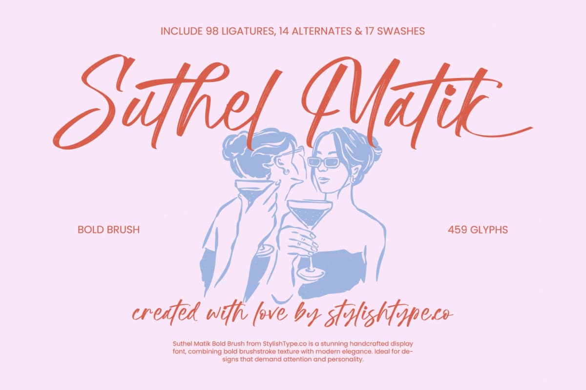 Suthel Matik - Bold Brush Font font preview
