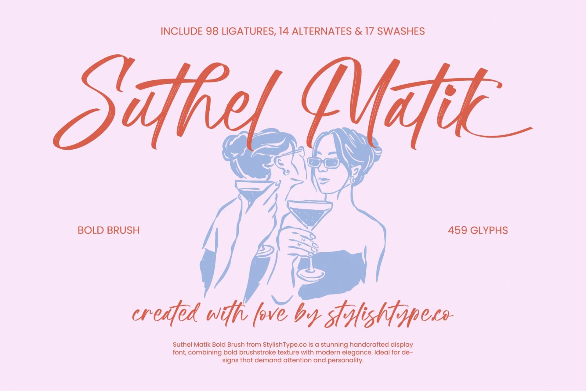 Preview of Suthel Matik - Bold Brush Font font