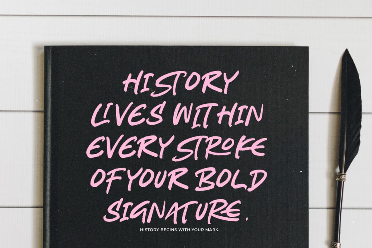 Moon Blade - Bold Modern Brush Script font preview 17