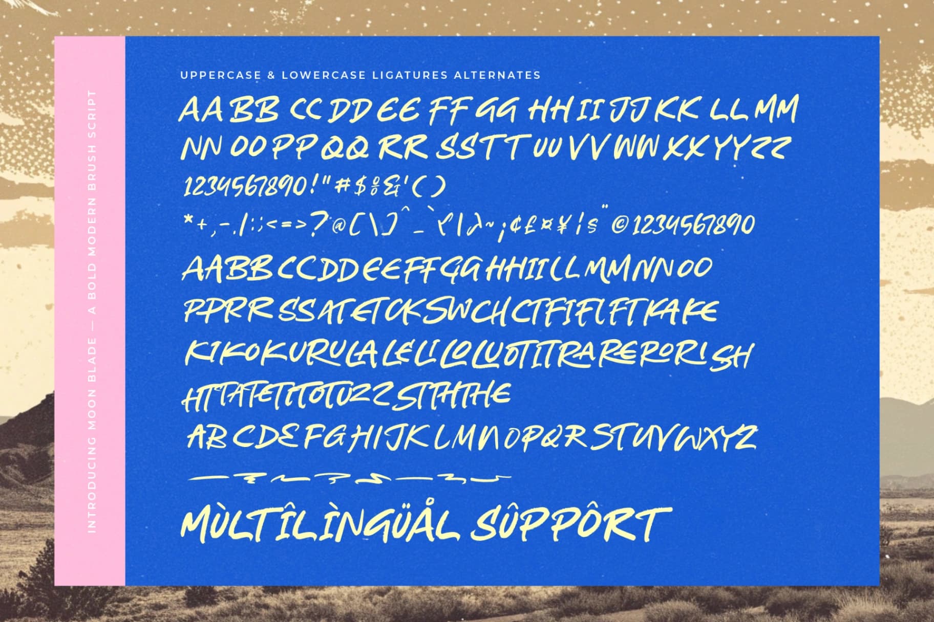 Preview 18 for Moon Blade - Bold Modern Brush Script