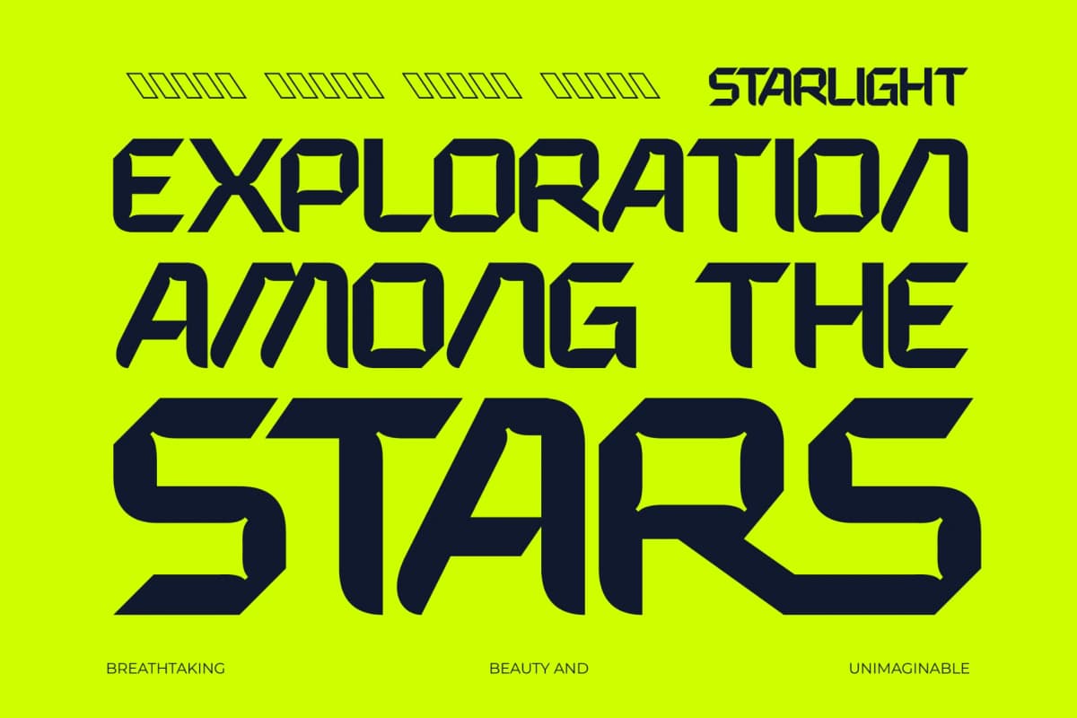 Preview 4 for Expanse Cosmic - Futuristic Sporty Display Font