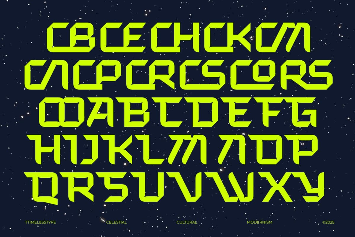 Preview 17 for Expanse Cosmic - Futuristic Sporty Display Font