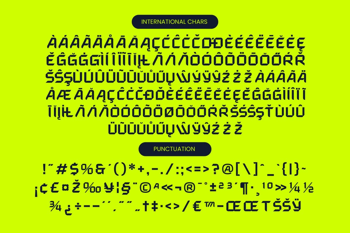 Preview 14 for Expanse Cosmic - Futuristic Sporty Display Font