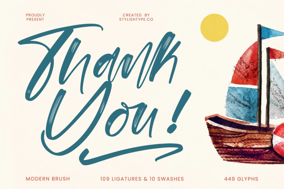 Earthy Mutual - Modern Brush Script font preview 20